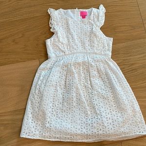 Lilly Pulitzer white embroidered dress size 12